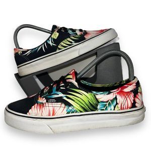 Vans Authentic Tropical Hawaiian Print Skate Sneakers Women's 7.5